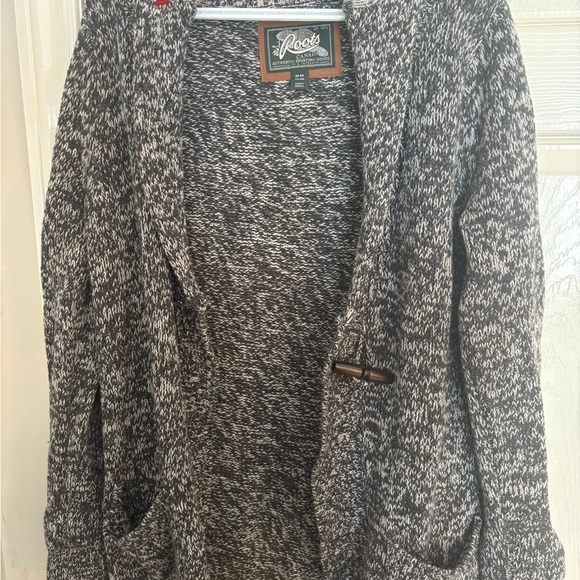 Roots Sweaters - Women’s Roots Gray Chunky Knit Cardigan Wool Sweater
